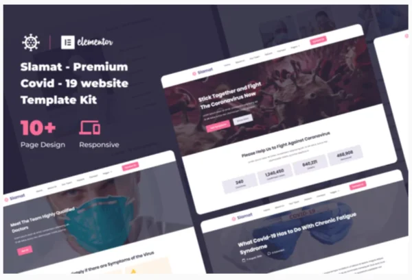 Slamat - Pandemic Awareness Elementor Template Kit