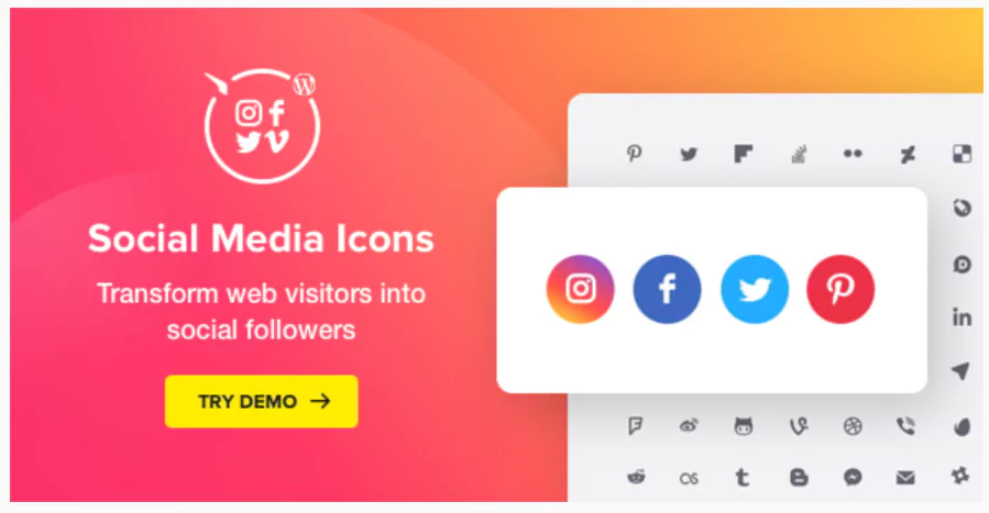 Social Media Icons WordPress – Social Icons Plugin
