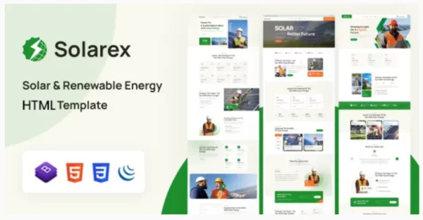 Solarex - Solar & Renewable Energy HTML Template