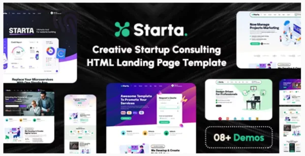 Starta - Creative Startup Agency & Consulting HTML Landing Page Template