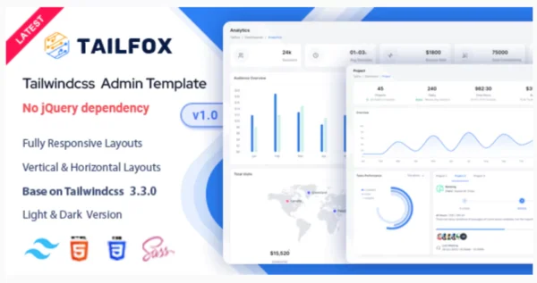Tailfox - Tailwind CSS Admin Dashboard Template