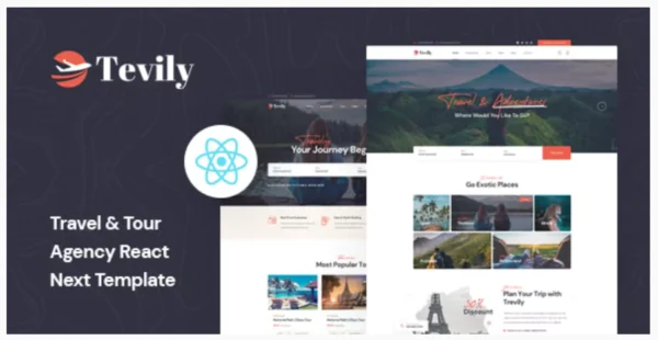 Tevily - Travel & Tour Agency React Next Template