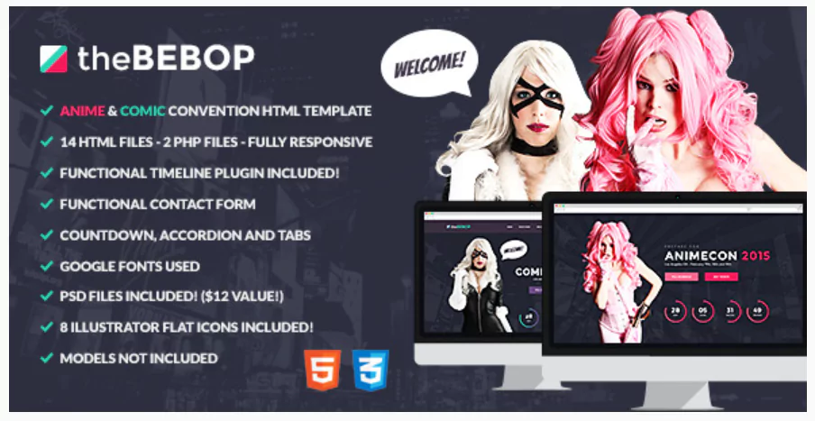 The Bebop Anime and Comic HTML Convention Template