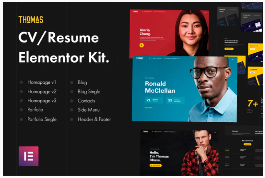 Thomas - CV/Portfolio Elementor Template Kit