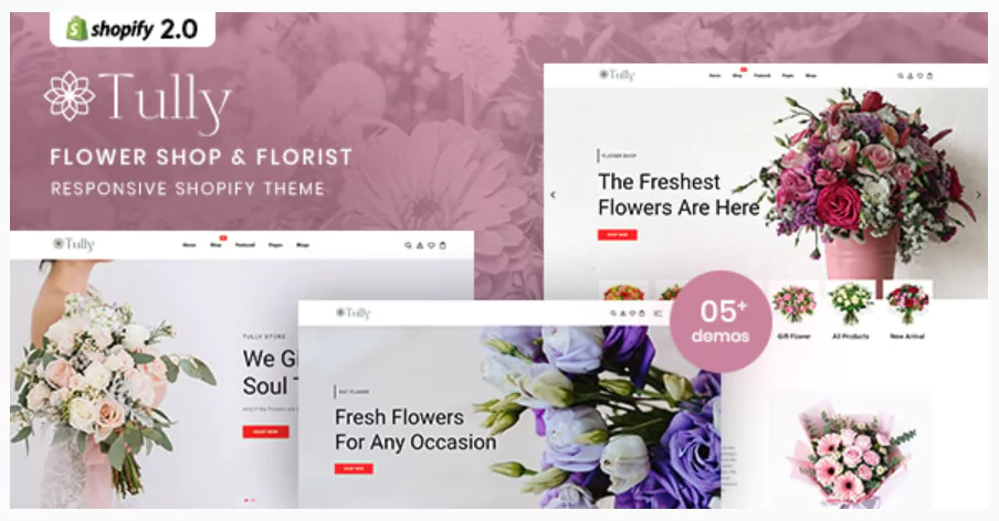 Tully - Flower Shop & Florist Responsive Shopify 2.0 Theme