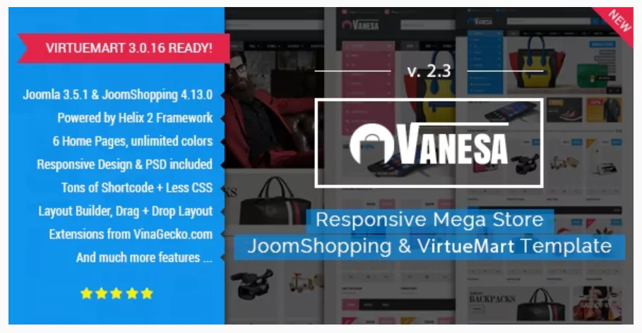 Vanesa | Mega Store Responsive Joomla Template