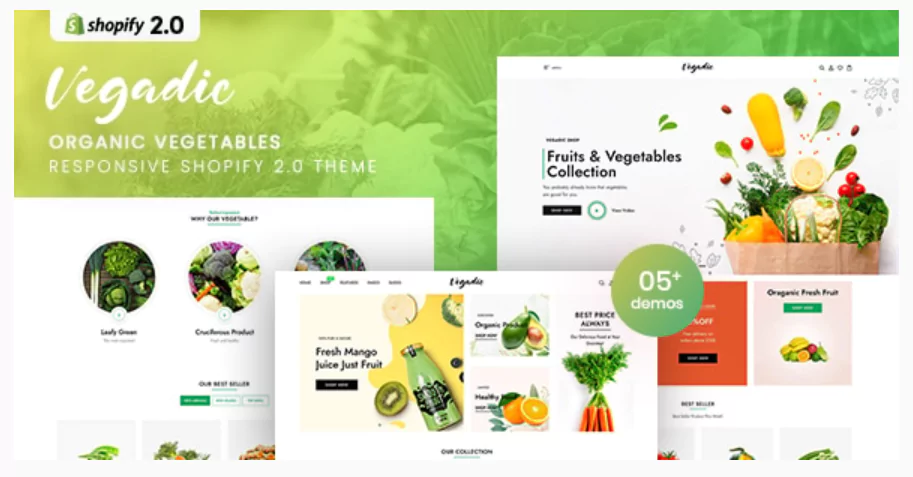 Vegadic - Organic Vegetables Responsive Shopify 2.0 Theme