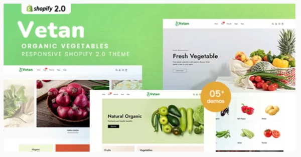 Vetan - Organic Vegetables eCommerce Shopify 2.0 Theme
