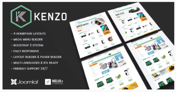 Vina Kenzo - Responsive VirtueMart Joomla Template