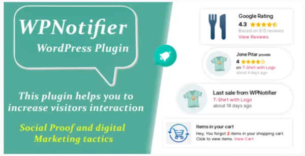 WPNotifier - Notification WordPress Marketing Plugin For Visitors Attention and Social Proof
