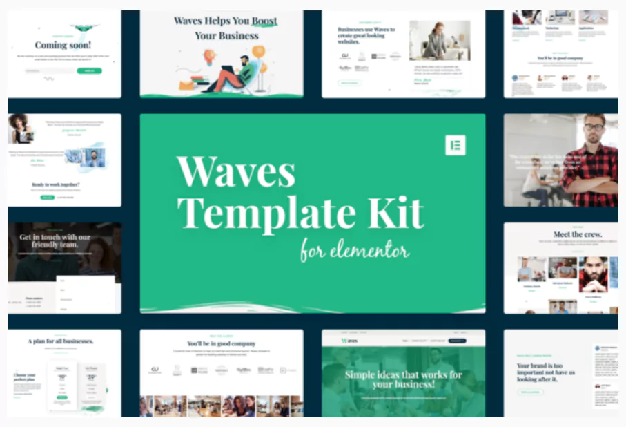 Waves - Startup Agency Elementor Template Kit