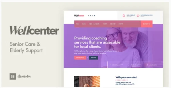 Wellcenter - Senior Care & Support WordPress Theme