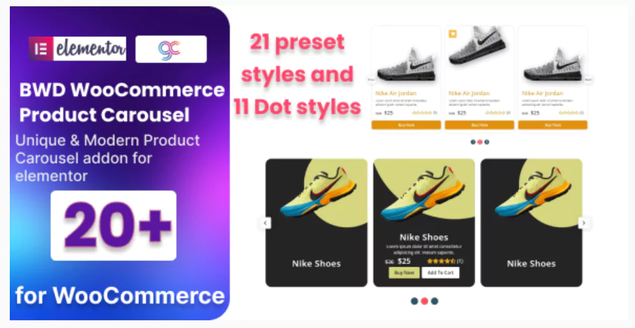 WooCommerce Product Carousel Addon For Elementor