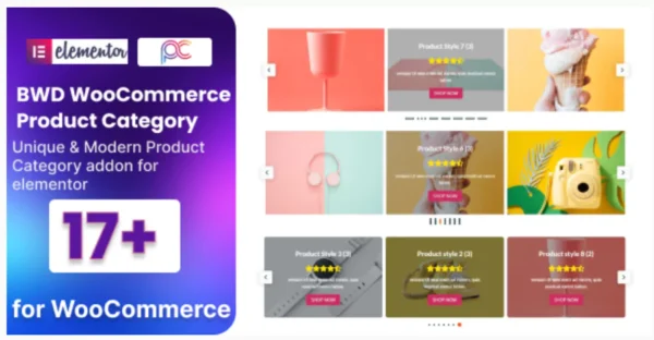 WooCommerce Product Category Carousel For Elementor