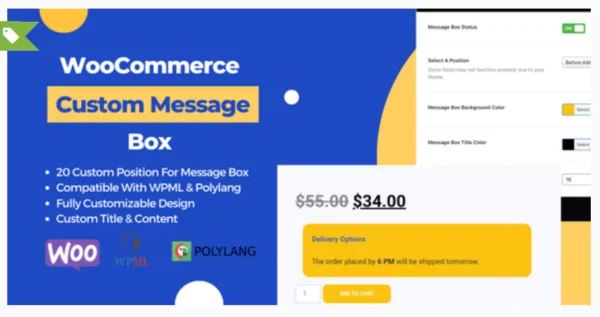 WooCommerce Product Page Custom Message Box