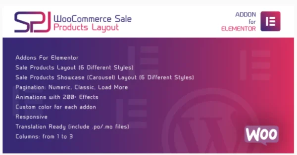 WooCommerce Sale Products Layout for Elementor WordPress Plugin