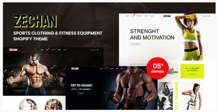 Zechan - Sports Clothing & Fitness Equipment Shopify Theme