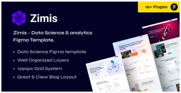 Zimis – Data Science & Analytics Figma Template