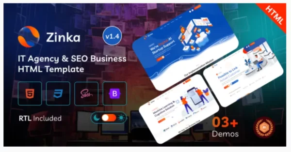 Zinka - IT Agency & SEO Business Bootstrap 5 Template
