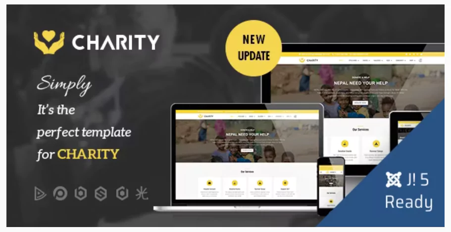 Charity - Nonprofit, Fundraising Joomla 5 Template