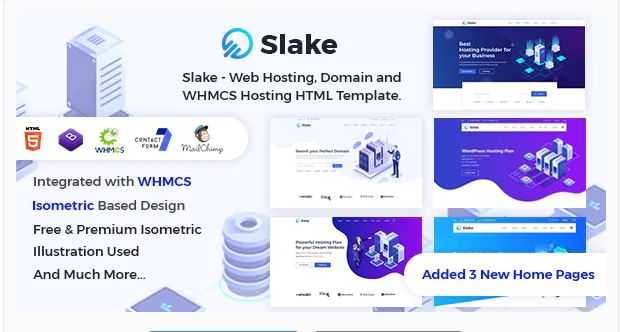 Slake - Web Hosting, Domain and WHMCS Hosting HTML Template