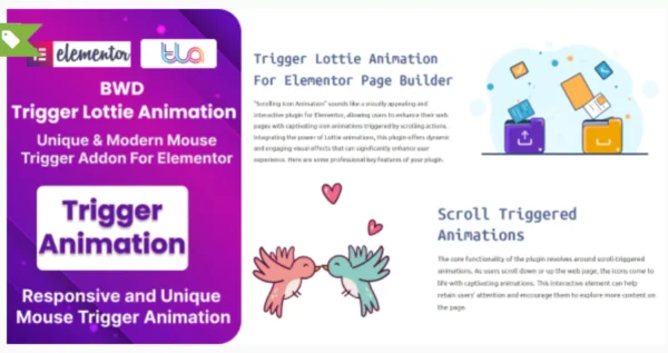 BWD Trigger Lottie Animation Addon For Elementor