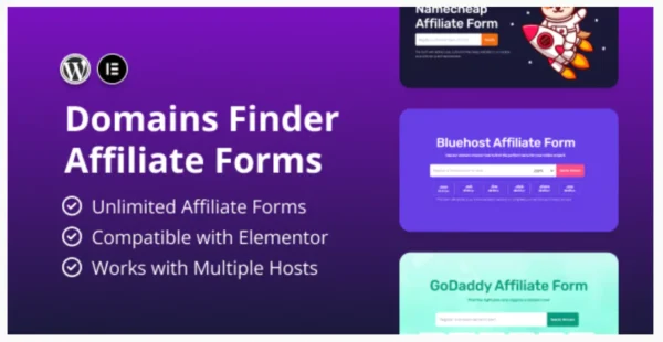 Hosting Domains Finder (Affiliate Forms)