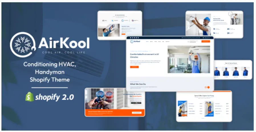 AirKool - Air Conditioning & Heating Products Shopify Theme