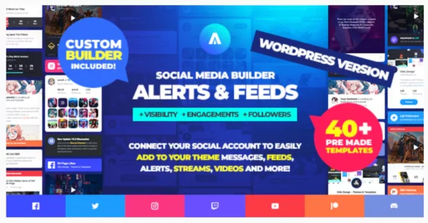 Asgard - Social Media Alerts & Feeds WordPress Builder - Facebook, Instagram, Twitch and more!