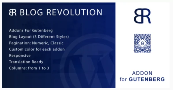Blog Revolution for Gutenberg WordPress Plugin