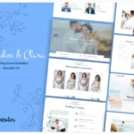 Brandon & Clara - Wedding Event Invitation Elementor Template Kit