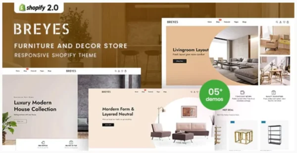 Breyes - Furniture Store Responsive Shopify 2.0 Theme