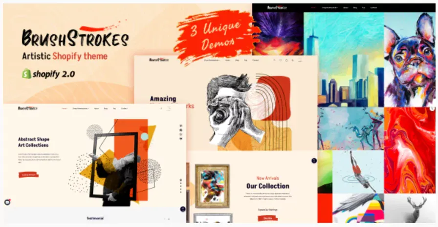 BrushStrokes - Shopify Crafts, Handmade Art Store