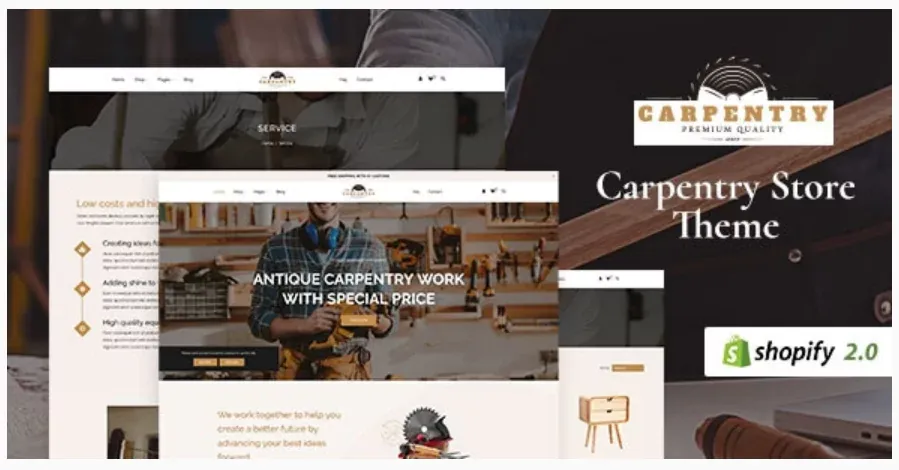 Carpentry - Wood Furniture Store Shopify Theme
