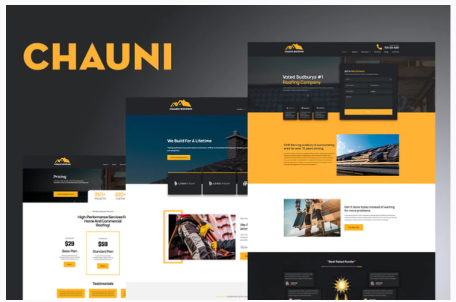 Chauni - Roofing Elementor Template Kit