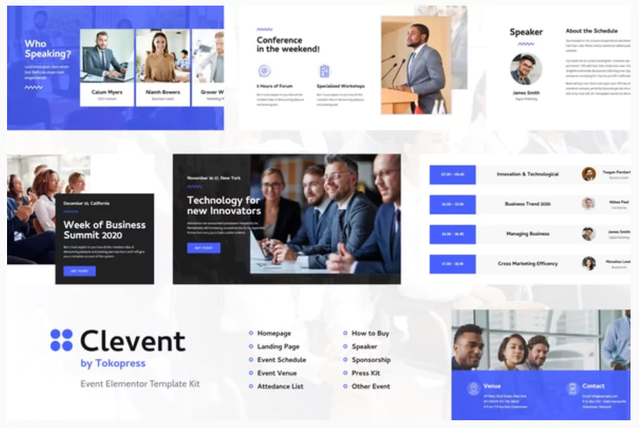 Clevent | Event & Conference Elementor Template Kit