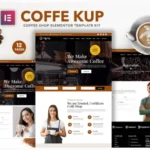 CoffeeKup – Cafe & Coffee Shop Elementor Template Kit