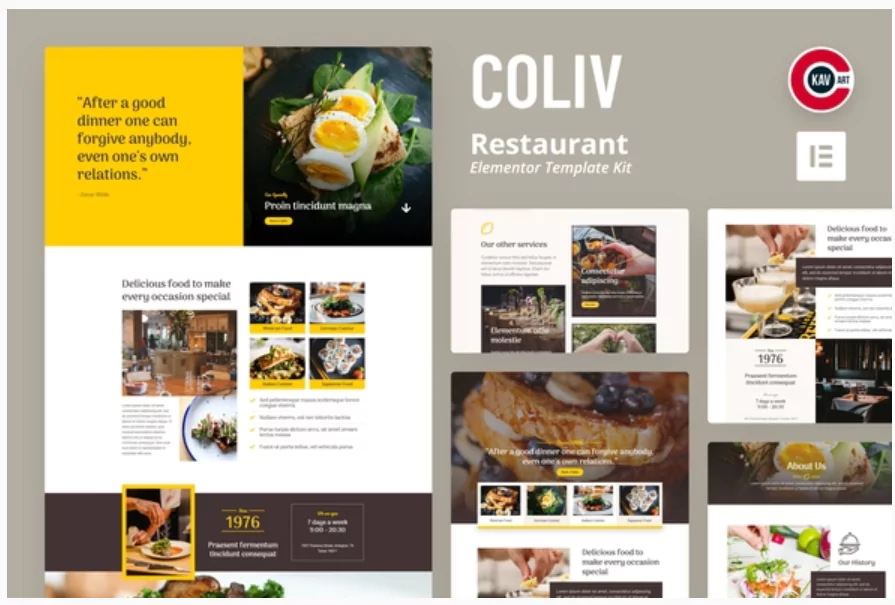 Coliv - Restaurant Template Kit