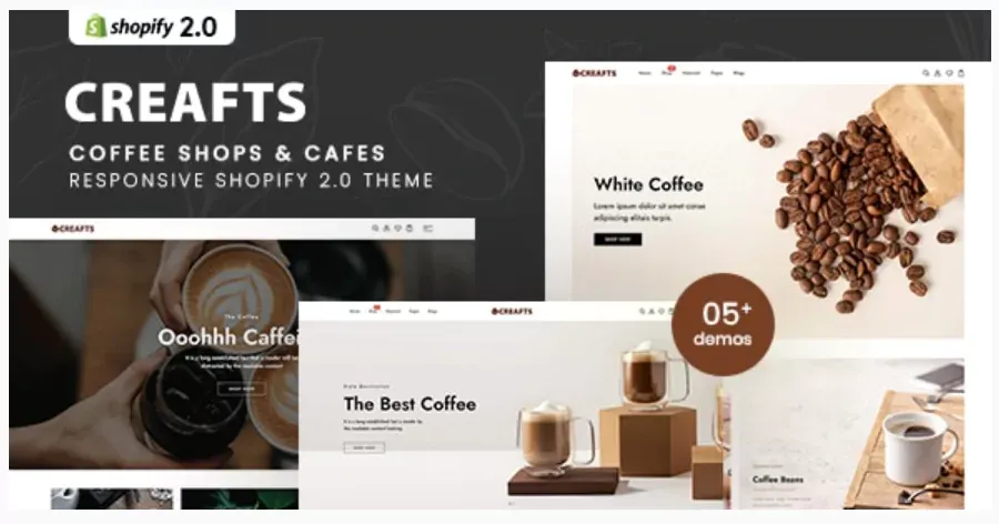 Creafts - Coffee Shops & Cafes Shopify 2.0 Theme