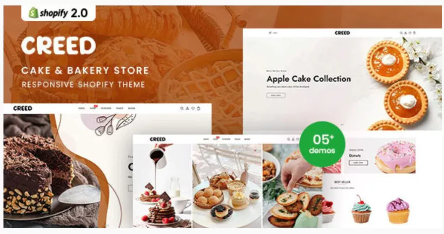 Creed - Cake & Bakery Responsive Shopify 2.0 Theme
