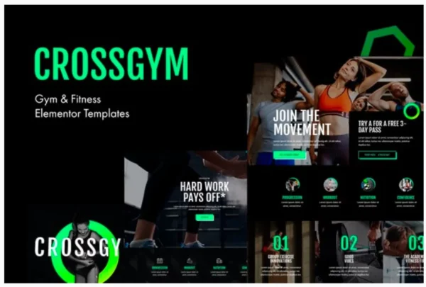 CrossGym - Gym & Fitness Elementor Template Kit