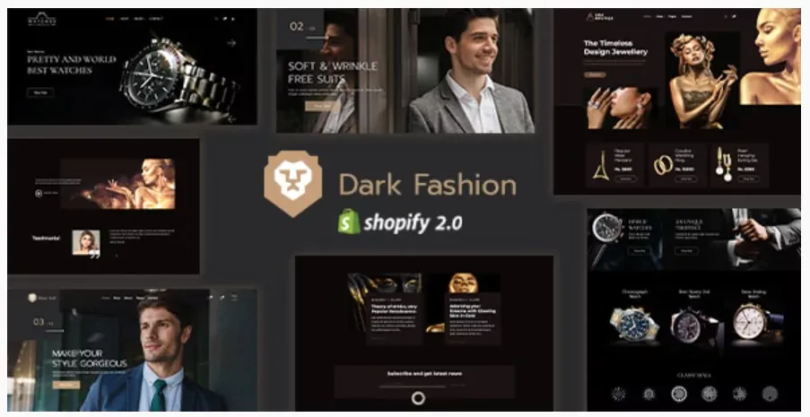 Dark Fashion - Watch, Jewel & Blazer Shopify Theme