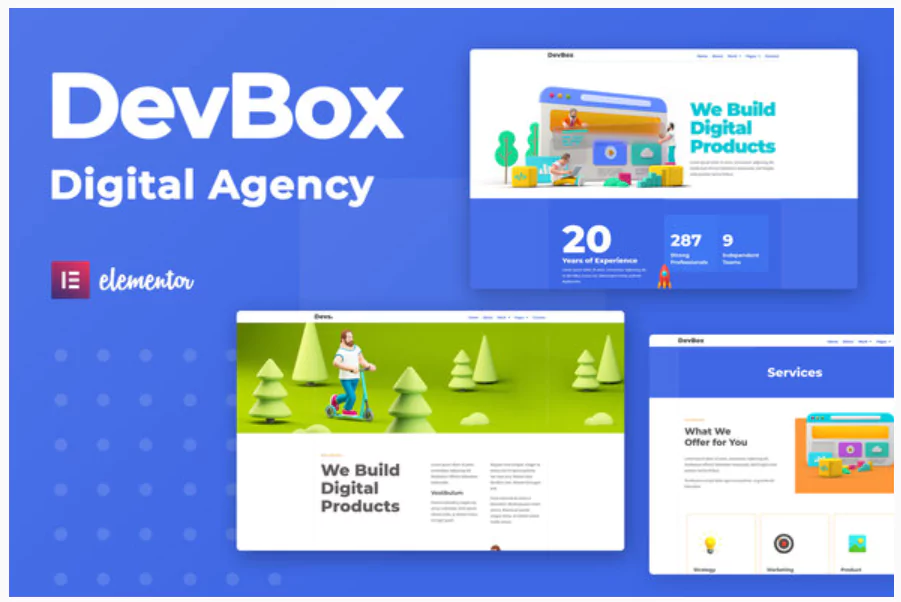 DevBox — Creative Digital Agency Elementor Template Kit