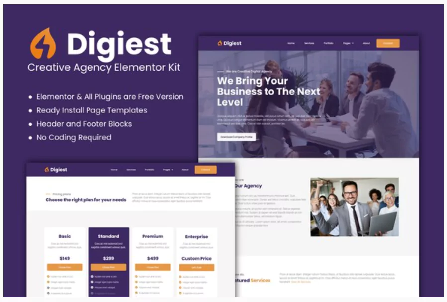 Digiest - Creative Agency Elementor Kit