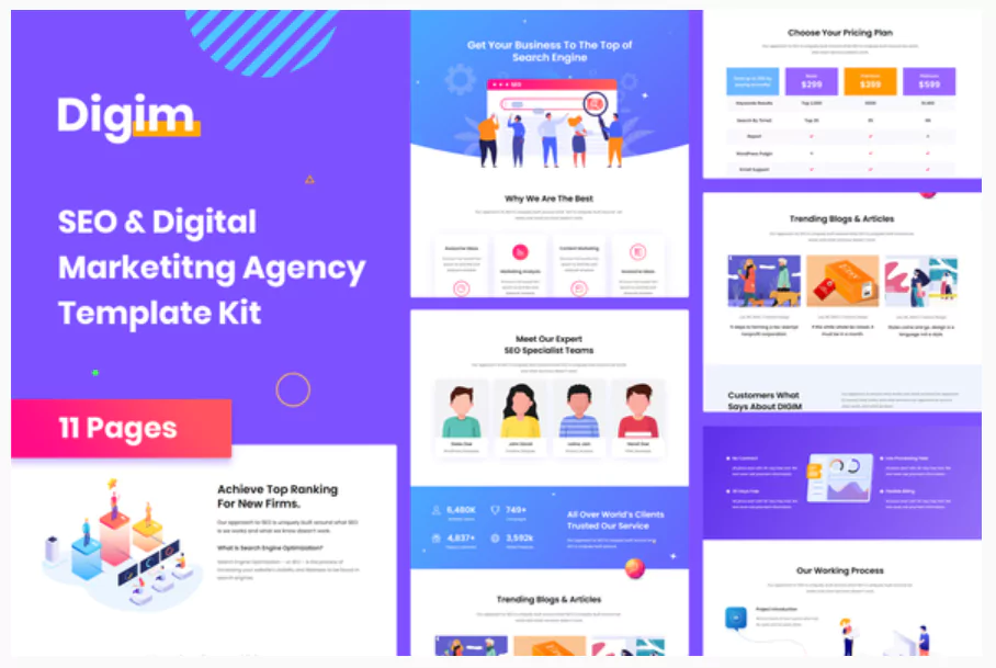 Digim - SEO & Digital Marketing Template Kit