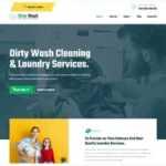 DirtyWash - Dry Cleaning & Laundry Service Elementor Template Kit