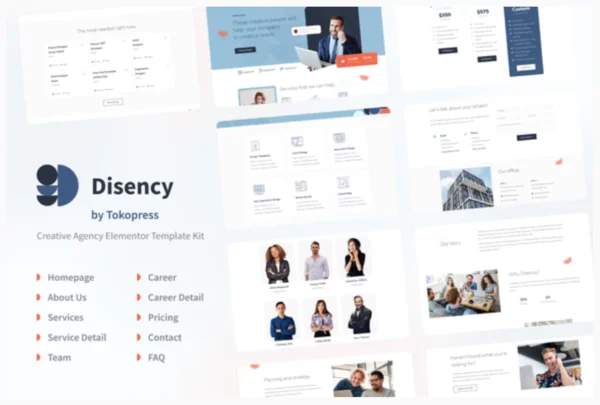 Disency | Creative Digital Agency Elementor Template Kit