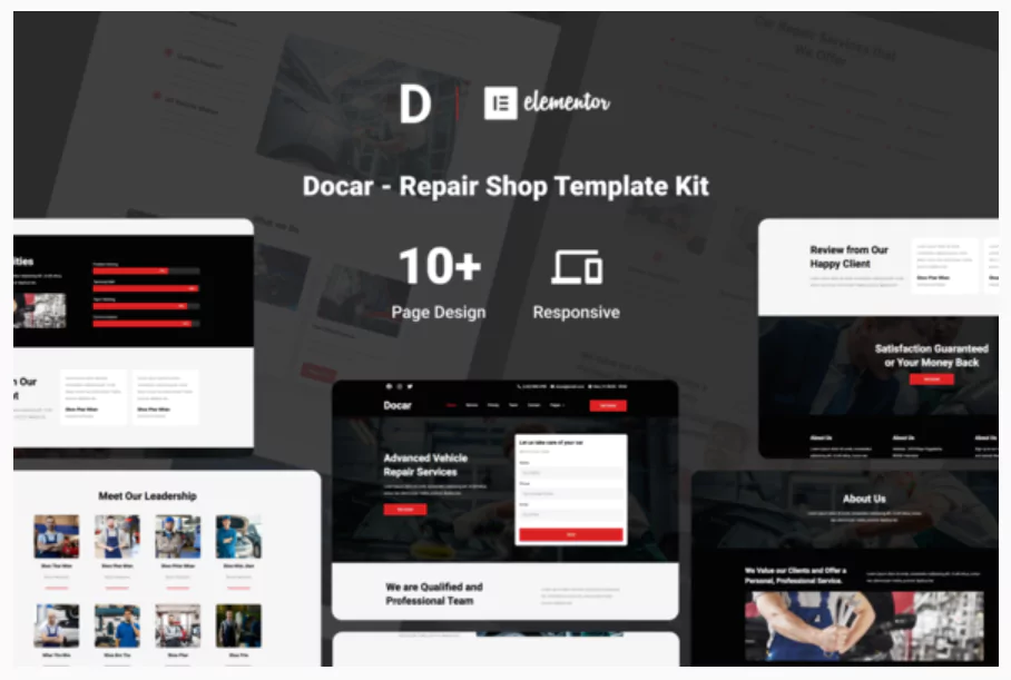 Docar - Repair Shop Elementor Template Kit