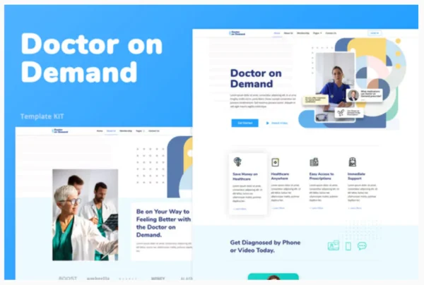 Doctor on Demand – Online Consultations Elementor Template Kit