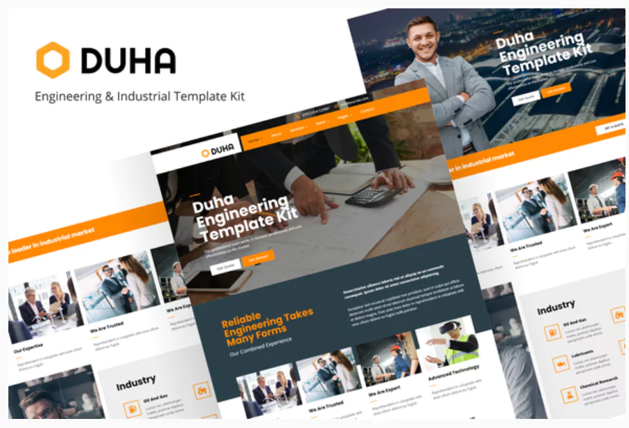 Duha - Engineering & Industrial Elementor Template Kit